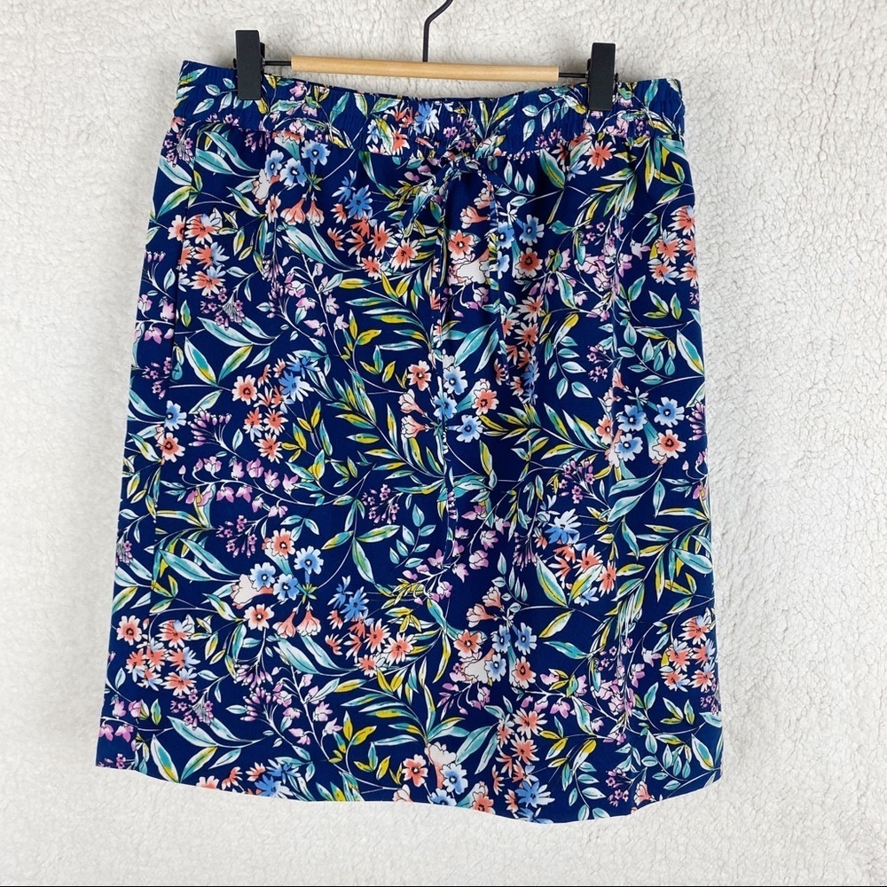 Talbots petite Mini Skirt Elastic Waist and tie 8P